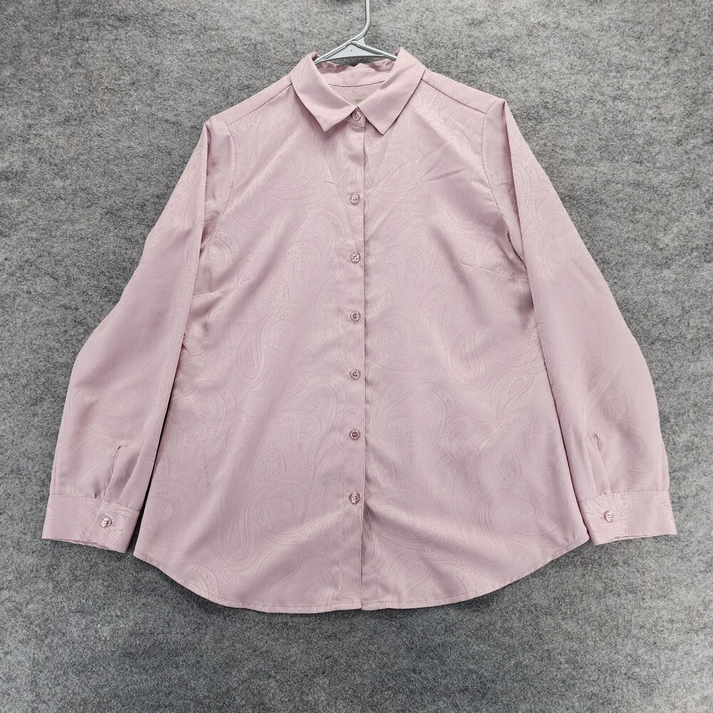 Chicos Shirt Womens Size 0 US 4/6 Button Up Long Sleeve Pink